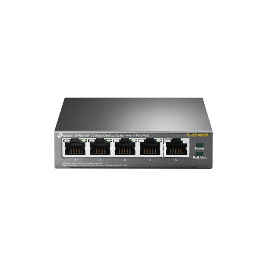 TP-Link TL-SF1005P network switch Unmanaged Fast Ethernet (10/100) Power over Ethernet (PoE) Black TP-Link TL-SF1005P network switch Unmanaged Fast Ethernet (10/100) Power over Ethernet (PoE) Black