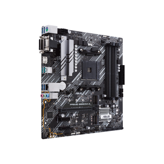 Mainboard|ASUS|AMD B550|SAM4|MicroATX|Memory DDR4|Memory slots 4|2xPCI-Express 3.0 1x|1xPCI-Express 4.0 16x|2xM.2|1x15pin D-sub|1xDVI-D|1xHDMI|6xUSB 3.2|1xPS/2|1xRJ45|3xAudio port|PRIMEB550M-A Mainboard|ASUS|AMD B550|SAM4|MicroATX|Memory DDR4|Memory slots 4|2xPCI-Express 3.0 1x|1xPCI-Express 4.0 16x|2xM.2|1x15pin D-sub|1xDVI-D|1xHDMI|6xUSB 3.2|1xPS/2|1xRJ45|3xAudio port|PRIMEB550M-A