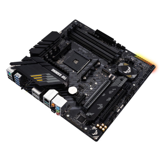 Mainboard|ASUS|AMD B550|SAM4|MicroATX|1xPCI-Express 3.0 1x|1xPCI-Express 3.0 16x|2xM.2|1xPCI-Express 4.0 16x|Memory DDR4|Memory slots 4|1xHDMI|1xDisplayPort|2xUSB 2.0|1xUSB type C|5xUSB 3.2|1xPS/2|1xOptical S/PDIF|1xRJ45|5xAudio port|TUFGAMINGB550M-PLUS Mainboard|ASUS|AMD B550|SAM4|MicroATX|1xPCI-Express 3.0 1x|1xPCI-Express 3.0 16x|2xM.2|1xPCI-Express 4.0 16x|Memory DDR4|Memory slots 4|1xHDMI|1xDisplayPort|2xUSB 2.0|1xUSB type C|5xUSB 3.2|1xPS/2|1xOptical S/PDIF|1xRJ45|5xAudio port|TUFGAMINGB550M-PLUS