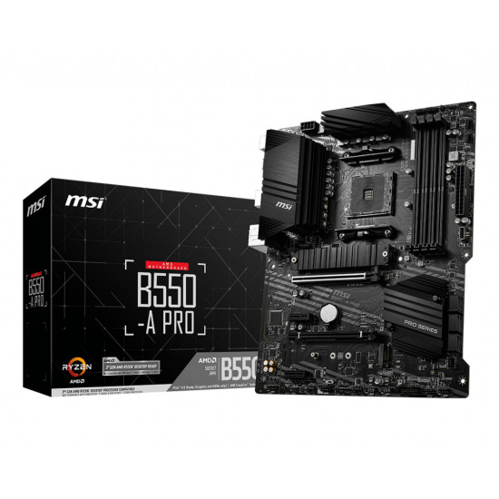 Mainboard|MSI|AMD B550|SAM4|ATX|2xPCI-Express 3.0 1x|1xPCI-Express 3.0 4x|2xM.2|1xPCI-Express 4.0 16x|Memory DDR4|Memory slots 4|1xDisplayPort|2xAudio-In|4xAudio-Out|4xUSB 2.0|1xUSB type C|3xUSB 3.2|1xPS/2|1xRJ45|B550-APRO Mainboard|MSI|AMD B550|SAM4|ATX|2xPCI-Express 3.0 1x|1xPCI-Express 3.0 4x|2xM.2|1xPCI-Express 4.0 16x|Memory DDR4|Memory slots 4|1xDisplayPort|2xAudio-In|4xAudio-Out|4xUSB 2.0|1xUSB type C|3xUSB 3.2|1xPS/2|1xRJ45|B550-APRO