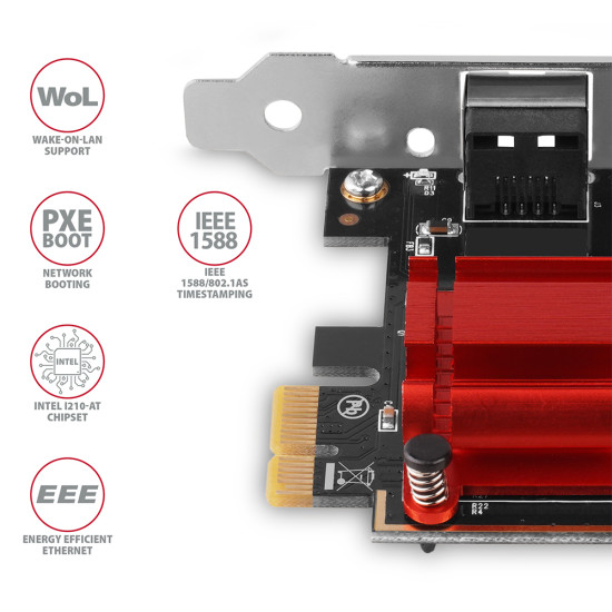 Axagon PCEE-GIX network card Internal Ethernet 1000 Mbit/s Axagon PCEE-GIX network card Internal Ethernet 1000 Mbit/s
