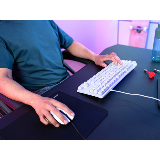 Trust GXT 833W THADO keyboard Gaming USB QWERTY US English White