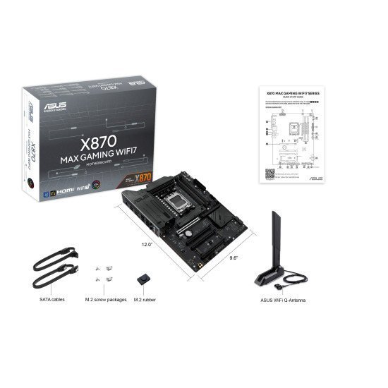 ASUS X870 MAX GAMING WIFI7 AMD X870 Socket AM5 ATX ASUS X870 MAX GAMING WIFI7 AMD X870 Socket AM5 ATX
