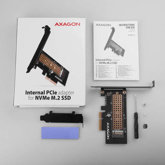 AXAGON PCEM2-N PCI-E 3.0 4x - M.2 SSD NVMe, up to 80mm SSD AXAGON PCEM2-N PCI-E 3.0 4x - M.2 SSD NVMe, up to 80mm SSD