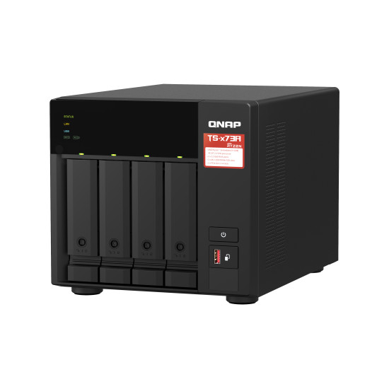 QNAP TS-473A NAS Tower Ryzen Embedded V1500B 8 GB DDR4 0 TB QNAP Turbo System Black QNAP TS-473A NAS Tower Ryzen Embedded V1500B 8 GB DDR4 0 TB QNAP Turbo System Black