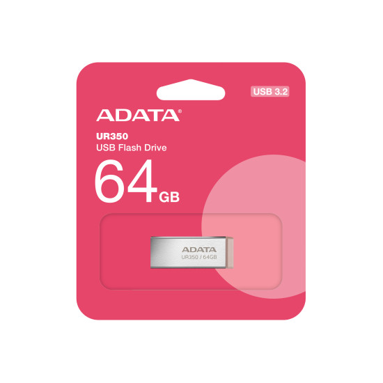 MEMORY DRIVE FLASH USB3.2 64GB/BROWN UR350-64G-RSR/BG ADATA MEMORY DRIVE FLASH USB3.2 64GB/BROWN UR350-64G-RSR/BG ADATA