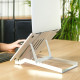 Laptop holder R-Go Riser Basic, foldable and adjustable laptop riser, aluminum, silver