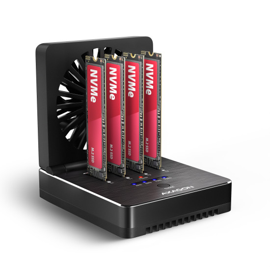 ADSA-M2C44 USB4 docking station for 4x M.2 NVMe SSDs, cloning