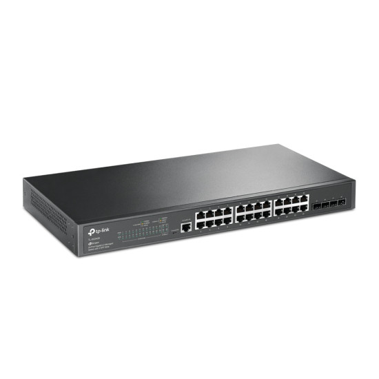 TP-Link JetStream 24-Port Gigabit L2 Managed Switch with 4 SFP Slots TP-Link JetStream 24-Port Gigabit L2 Managed Switch with 4 SFP Slots
