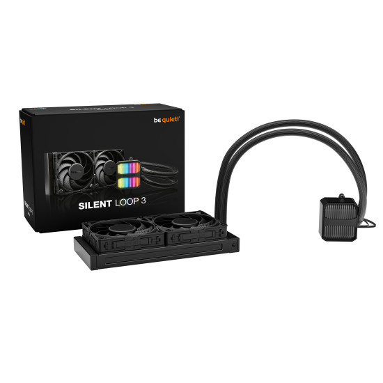 be quiet! Silent Loop 3 240 mm Processor All-in-one liquid cooler 12 cm Black 1 pc(s) be quiet! Silent Loop 3 240 mm Processor All-in-one liquid cooler 12 cm Black 1 pc(s)