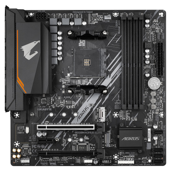 Mainboard|GIGABYTE|AMD B550|SAM4|Micro-ATX|Memory DDR4|Memory slots 4|1xPCI-Express 3.0 1x|1xPCI-Express 3.0 4x|1xPCI-Express 4.0 16x|2xM.2|1xDVI-D|1xHDMI|2xAudio-In|1xAudio-Out|4xUSB 2.0|4xUSB 3.2|1xPS/2|1xRJ45|B550MAORUSELITE1.3 Mainboard|GIGABYTE|AMD B550|SAM4|Micro-ATX|Memory DDR4|Memory slots 4|1xPCI-Express 3.0 1x|1xPCI-Express 3.0 4x|1xPCI-Express 4.0 16x|2xM.2|1xDVI-D|1xHDMI|2xAudio-In|1xAudio-Out|4xUSB 2.0|4xUSB 3.2|1xPS/2|1xRJ45|B550MAORUSELITE1.3
