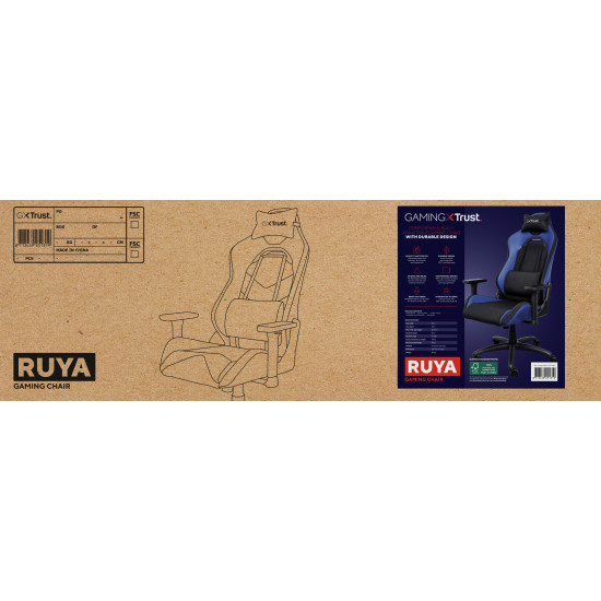 Trust GXT 714 RUYA Universal gaming chair Black, Blue Trust GXT 714 RUYA Universal gaming chair Black, Blue