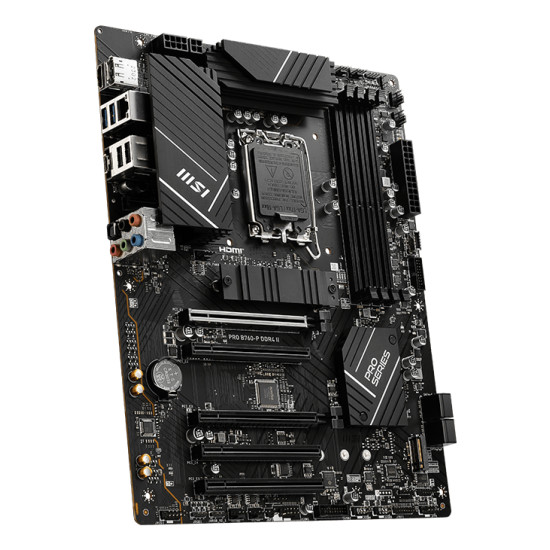 Mainboard|MSI|Intel B760 Express|LGA1700|ATX|Memory DDR4|Memory slots 4|5xPCI-Express 5.0 16x|2xM.2|1xHDMI|1xDisplayPort|2xUSB 2.0|2xUSB 3.2|1xUSB-C|1xOptical S/PDIF|1xRJ45|5xAudio port|PROB760-PDDR4II Mainboard|MSI|Intel B760 Express|LGA1700|ATX|Memory DDR4|Memory slots 4|5xPCI-Express 5.0 16x|2xM.2|1xHDMI|1xDisplayPort|2xUSB 2.0|2xUSB 3.2|1xUSB-C|1xOptical S/PDIF|1xRJ45|5xAudio port|PROB760-PDDR4II