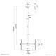 Neomounts CL35-440BL16L Monitor/TV mount ceiling 37-70" - h 106-156 cm