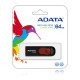 MEMORY DRIVE FLASH USB2 64GB/BLACK/RED AC008-64G-RKD ADATA MEMORY DRIVE FLASH USB2 64GB/BLACK/RED AC008-64G-RKD ADATA