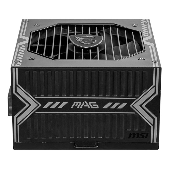 MSI MAG A650BN UK PSU '650W, 80 Plus Bronze certified, 12V Single-Rail, DC-to-DC Circuit, 120mm Fan, Non-Modular, Sleeved Cables, ATX Power Supply Unit, UK Powercord, Black' MSI MAG A650BN UK PSU '650W, 80 Plus Bronze certified, 12V Single-Rail, DC-to-DC Circuit, 120mm Fan, Non-Modular, Sleeved Cables, ATX Power Supply Unit, UK Powercord, Black'