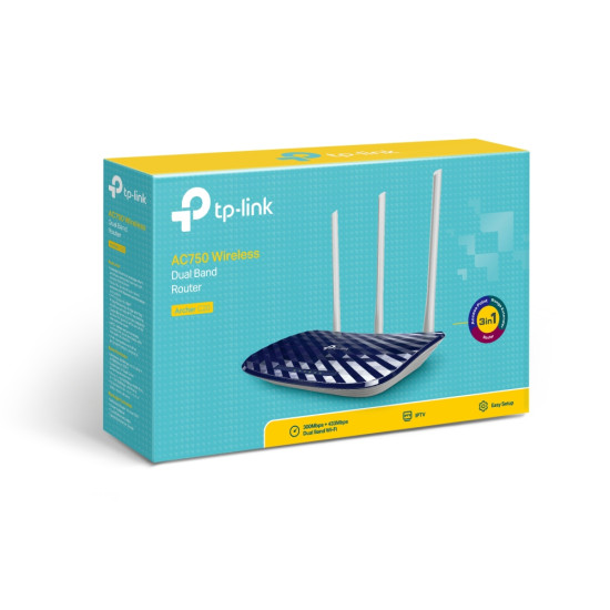 TP-Link AC750 wireless router Fast Ethernet Dual-band (2.4 GHz / 5 GHz) Black, White TP-Link AC750 wireless router Fast Ethernet Dual-band (2.4 GHz / 5 GHz) Black, White