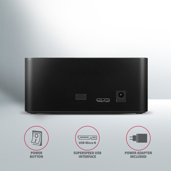 Axagon ADSA-SN storage drive docking station USB 3.2 Gen 1 (3.1 Gen 1) Type-A Black Axagon ADSA-SN storage drive docking station USB 3.2 Gen 1 (3.1 Gen 1) Type-A Black