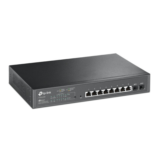 TP-Link JetStream 10-Port Gigabit Smart PoE Switch with 8-Port PoE+ TP-Link JetStream 10-Port Gigabit Smart PoE Switch with 8-Port PoE+