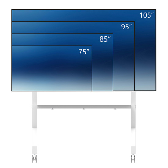 Neomounts FL50-575WH1 TV trolley 65-110" - fast installation - TÜV Neomounts FL50-575WH1 TV trolley 65-110" - fast installation - TÜV