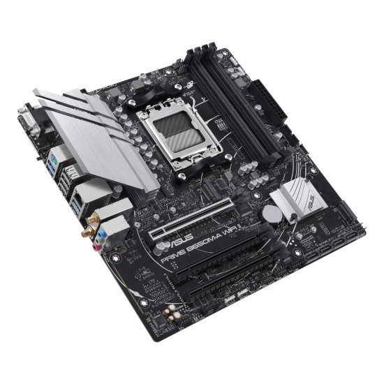 Mainboard|ASUS|AMD B650|Micro-ATX|Memory DDR5|Memory slots 4|3xPCI-Express 4.0 16x|2xM.2|1x15pin D-sub|1xHDMI|1xDisplayPort|4xUSB 2.0|4xUSB 3.2|1xPS/2|1xRJ45|3xAudio port|PRIMEB650M-AWIFIII Mainboard|ASUS|AMD B650|Micro-ATX|Memory DDR5|Memory slots 4|3xPCI-Express 4.0 16x|2xM.2|1x15pin D-sub|1xHDMI|1xDisplayPort|4xUSB 2.0|4xUSB 3.2|1xPS/2|1xRJ45|3xAudio port|PRIMEB650M-AWIFIII