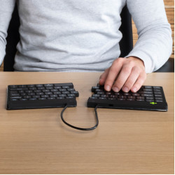 Ergonomic keyboard R-Go Split Break with break software, ergonomic split keyboard, QWERTY (UK), Bluetooth, black