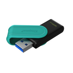 128GB Portable USB 3.2 Gen 1 DataTraveler Exodia S (Black/Turquoise)