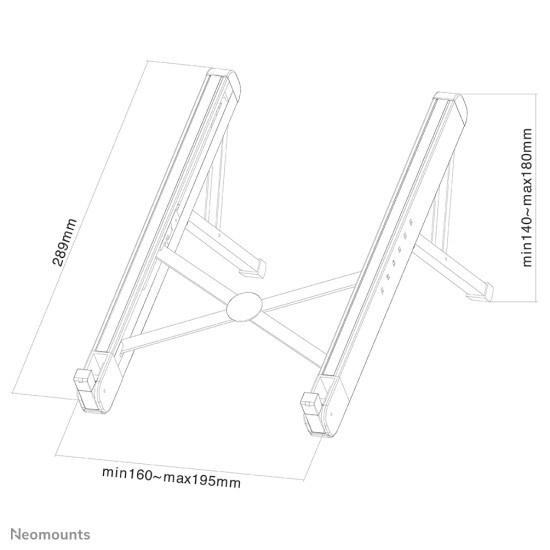 NEWSTAR FOLDABLE NOTEBOOK DESK STAND (ERGONOMIC)