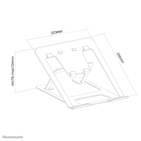 Neomounts NSLS085BLACK Laptop stand 10-17" - foldable - compact - universal
