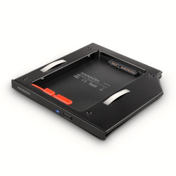 RSS-CD09 2.5 SSD/HDD caddy into DVD slot 9.5 mm LED ALU