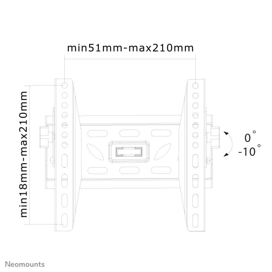 Neomounts LED-W220 TV mount wall 22-40" - tiltable