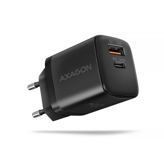 Axagon ACU-PQ20 wall charger QC3.0/AFC/FCP+ PD type-C 20 W - schwarz - USB Typ C Mobile phone, Smartphone, Smartwatch, Tablet, Universal Black AC Fast charging Indoor Axagon ACU-PQ20 wall charger QC3.0/AFC/FCP+ PD type-C 20 W - schwarz - USB Typ C Mobile phone, Smartphone, Smartwatch, Tablet, Universal Black AC Fast charging Indoor