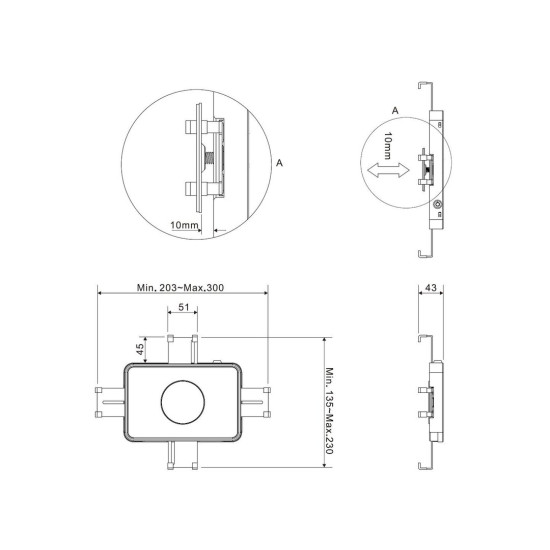 M Lockable Tablet Mount M Lockable Tablet Mount