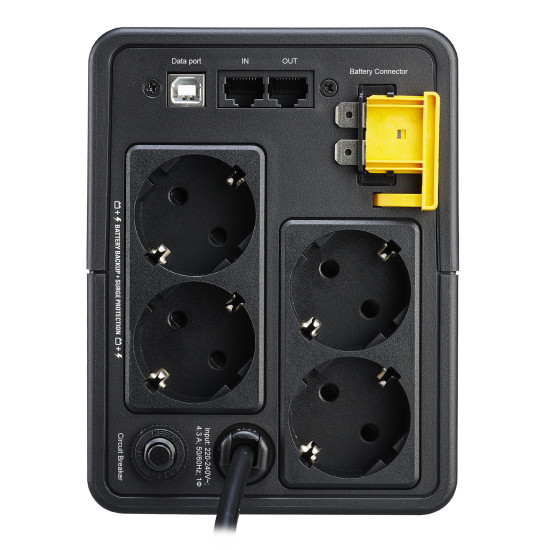 APC Back-UPS, 950VA, Tower, 230V, 4x CEE 7/7 Schuko outlets, AVR APC Back-UPS, 950VA, Tower, 230V, 4x CEE 7/7 Schuko outlets, AVR