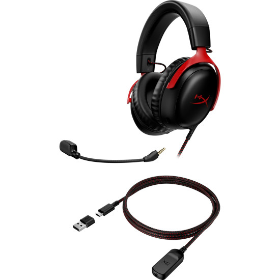 HEADSET HYPERX CLOUD III/BLACK/RED 727A9AA HYPERX