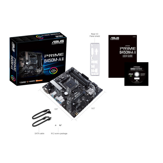 ASUS PRIME B450M-A II AMD B450 Socket AM4 micro ATX ASUS PRIME B450M-A II AMD B450 Socket AM4 micro ATX
