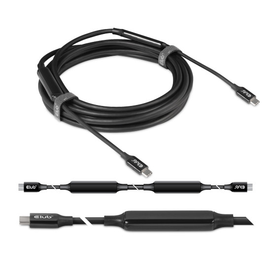 CLUB3D USB 3.2 Gen2 Type C to C Active Bi-directional Cable 8K60Hz M/M 5m/16.4ft CLUB3D USB 3.2 Gen2 Type C to C Active Bi-directional Cable 8K60Hz M/M 5m/16.4ft