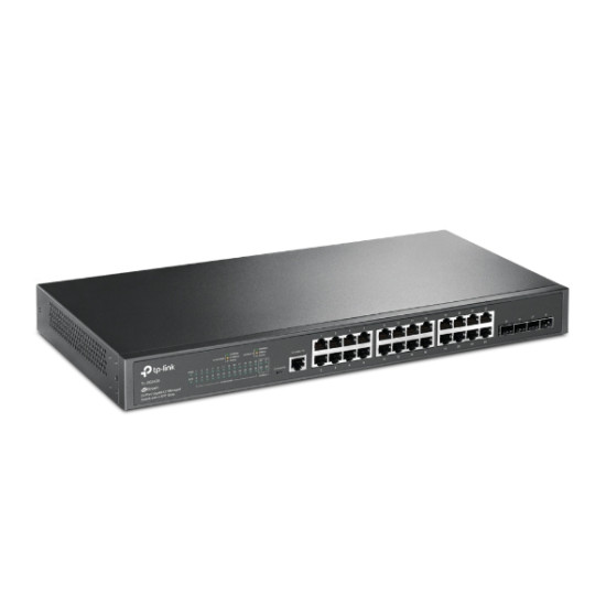 TP-Link JetStream 24-Port Gigabit L2 Managed Switch with 4 SFP Slots TP-Link JetStream 24-Port Gigabit L2 Managed Switch with 4 SFP Slots