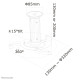 Neomounts BEAMER-C80 Beamer ceiling mount - h 13-20 cm - full motion Neomounts BEAMER-C80 Beamer ceiling mount - h 13-20 cm - full motion