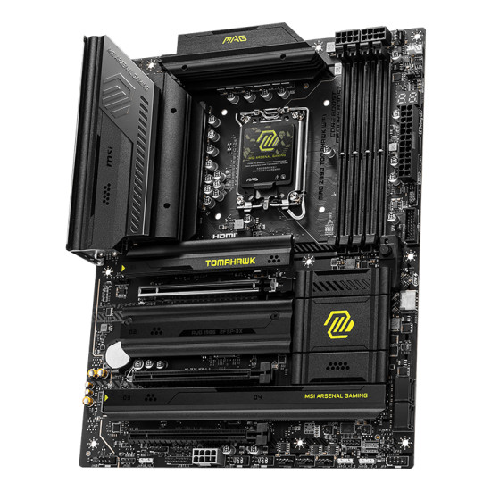 Mainboard|MSI|Intel Z890|LGA1851|ATX|Memory DDR5|Memory slots 4|2xPCI-Express 4.0 4x |1xPCI-Express 5.0 16x|4xM.2|1xHDMI|4xUSB 2.0|3xUSB 3.2|1xUSB-C|2xUSB-C w/Thunderbolt|1xOptical S/PDIF|1xRJ45|2xAudio port|MAGZ890TOMAHAWKWIFI Mainboard|MSI|Intel Z890|LGA1851|ATX|Memory DDR5|Memory slots 4|2xPCI-Express 4.0 4x |1xPCI-Express 5.0 16x|4xM.2|1xHDMI|4xUSB 2.0|3xUSB 3.2|1xUSB-C|2xUSB-C w/Thunderbolt|1xOptical S/PDIF|1xRJ45|2xAudio port|MAGZ890TOMAHAWKWIFI