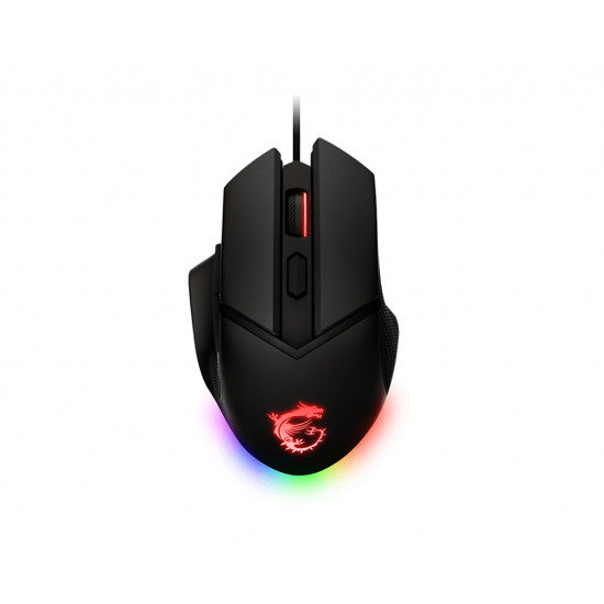 CLUTCH GM20 ELITE Optical Gaming Mouse '6400 DPI Optical Sensor, 6 Programmable button, Dual-Zone RGB, Ergonomic design, OMRON Switch with 20+ Million Clicks, Weight Adjustable, Red LED'