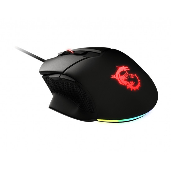 CLUTCH GM20 ELITE Optical Gaming Mouse '6400 DPI Optical Sensor, 6 Programmable button, Dual-Zone RGB, Ergonomic design, OMRON Switch with 20+ Million Clicks, Weight Adjustable, Red LED'