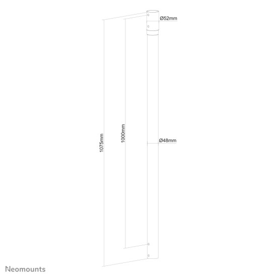 MONITOR ACC POLE MOUNT 107.5CM/NS-EP100BLACK NEOMOUNTS MONITOR ACC POLE MOUNT 107.5CM/NS-EP100BLACK NEOMOUNTS