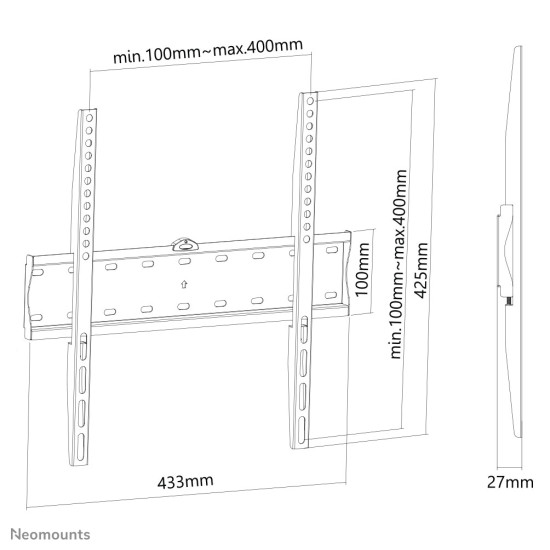 Neomounts FPMA-W300BLACK TV mount wall 32-55" - ultra-flat Neomounts FPMA-W300BLACK TV mount wall 32-55" - ultra-flat