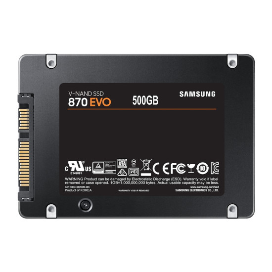 Samsung 870 EVO 500 GB 2.5" Serial ATA III V-NAND Samsung 870 EVO 500 GB 2.5" Serial ATA III V-NAND