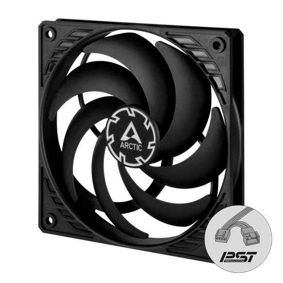 ARCTIC P12 Slim PWM PST Pressure-optimised 120 mm PWM Fan with integrated Y-cable ARCTIC P12 Slim PWM PST Pressure-optimised 120 mm PWM Fan with integrated Y-cable