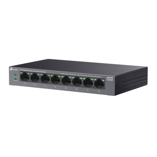 Switch|TP-LINK|LS108GP|Desktop/pedestal|8x10Base-T / 100Base-TX / 1000Base-T|PoE+ ports 8|LS108GP