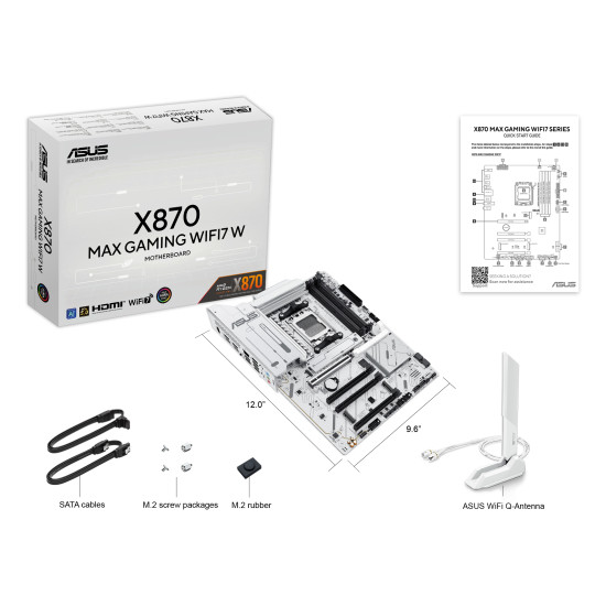 ASUS X870 MAX GAMING WIFI7 W AMD X870 Socket AM5 ATX ASUS X870 MAX GAMING WIFI7 W AMD X870 Socket AM5 ATX