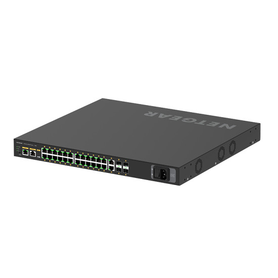 NETGEAR M4250-26G4XF-PoE+ Managed L2/L3 Gigabit Ethernet (10/100/1000) Power over Ethernet (PoE) 1U Black NETGEAR M4250-26G4XF-PoE+ Managed L2/L3 Gigabit Ethernet (10/100/1000) Power over Ethernet (PoE) 1U Black