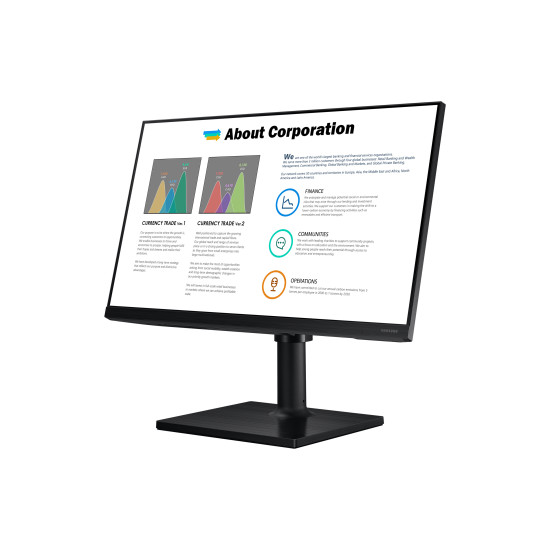 Samsung T45F computer monitor 61 cm (24") 1920 x 1080 pixels Full HD LED Black Samsung T45F computer monitor 61 cm (24") 1920 x 1080 pixels Full HD LED Black